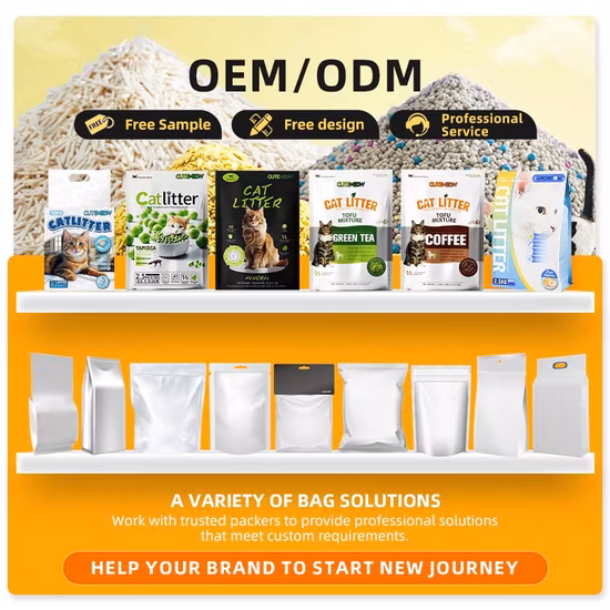 OEM Customized Multiple Aromas & Sizes Cat Tofu Litter Clumps up Quickly