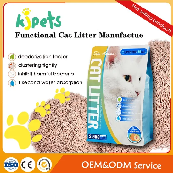 OEM Customized Multiple Aromas & Sizes Cat Tofu Litter Clumps up Quickly