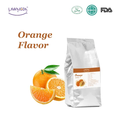 Sabor de laranja doce em pó comestível agente de aroma de laranja para bebidas sólidas efervescentes em pastilhas doces